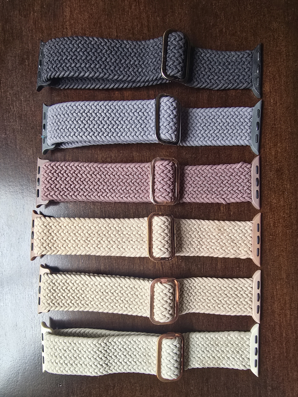 Braided Elastic Smartwatch Strap Bands - Neutral & Pastel Colors